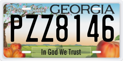 GA license plate PZZ8146