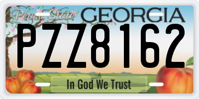 GA license plate PZZ8162
