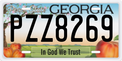 GA license plate PZZ8269