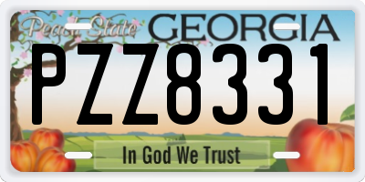 GA license plate PZZ8331