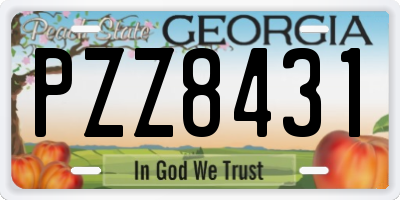 GA license plate PZZ8431