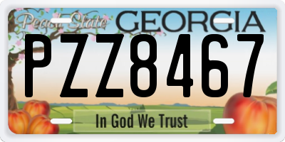 GA license plate PZZ8467