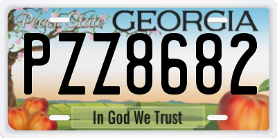 GA license plate PZZ8682