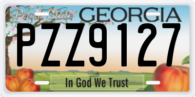 GA license plate PZZ9127