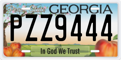 GA license plate PZZ9444
