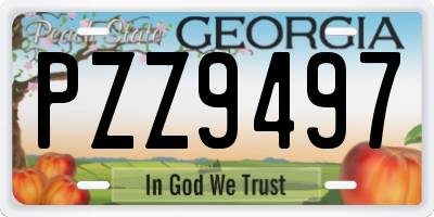GA license plate PZZ9497