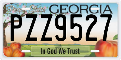 GA license plate PZZ9527
