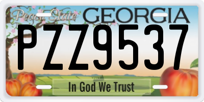 GA license plate PZZ9537