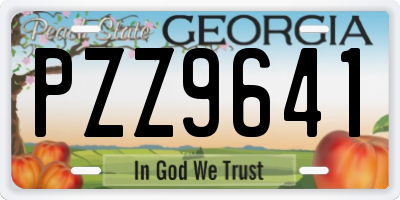 GA license plate PZZ9641
