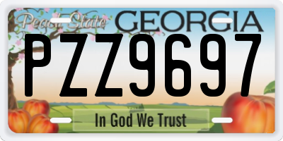 GA license plate PZZ9697