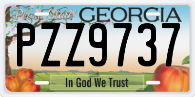 GA license plate PZZ9737