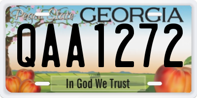 GA license plate QAA1272