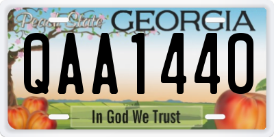 GA license plate QAA1440