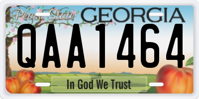 GA license plate QAA1464