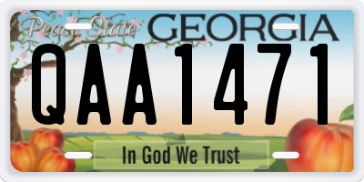 GA license plate QAA1471