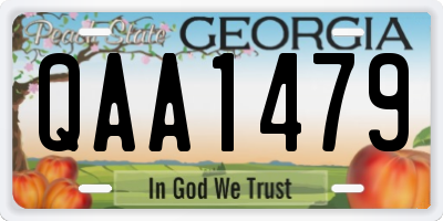 GA license plate QAA1479