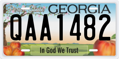 GA license plate QAA1482
