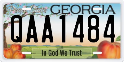 GA license plate QAA1484