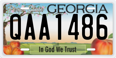 GA license plate QAA1486