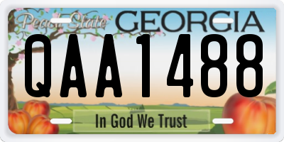 GA license plate QAA1488