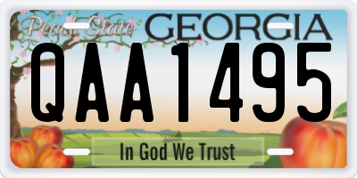 GA license plate QAA1495