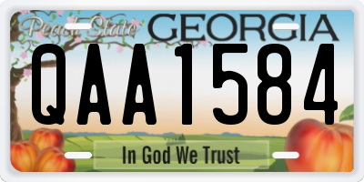 GA license plate QAA1584