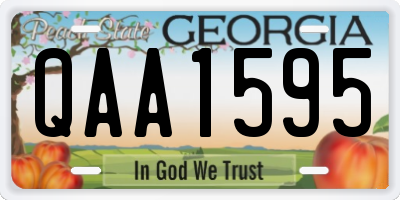 GA license plate QAA1595