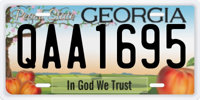 GA license plate QAA1695