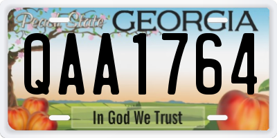 GA license plate QAA1764
