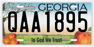 GA license plate QAA1895