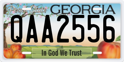 GA license plate QAA2556