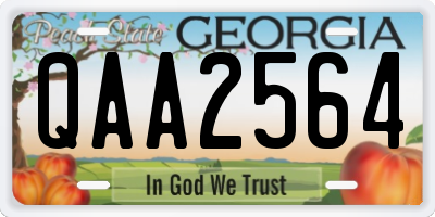 GA license plate QAA2564
