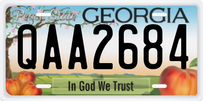 GA license plate QAA2684