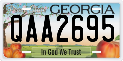 GA license plate QAA2695