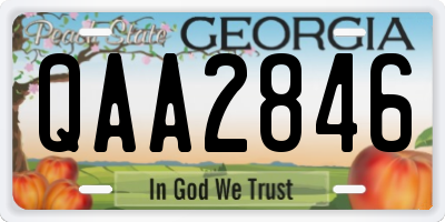 GA license plate QAA2846