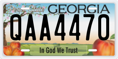 GA license plate QAA4470