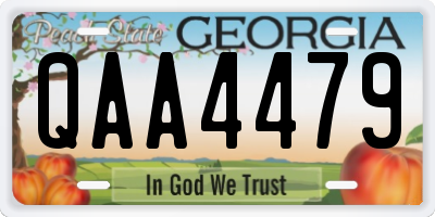 GA license plate QAA4479