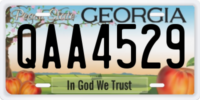 GA license plate QAA4529