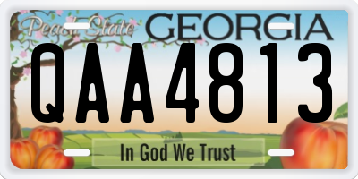 GA license plate QAA4813