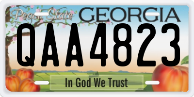 GA license plate QAA4823