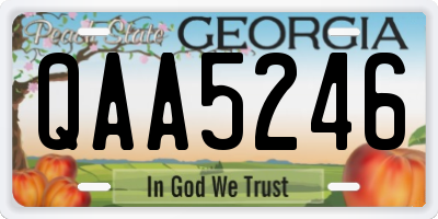 GA license plate QAA5246