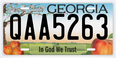 GA license plate QAA5263