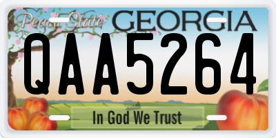 GA license plate QAA5264