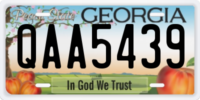 GA license plate QAA5439