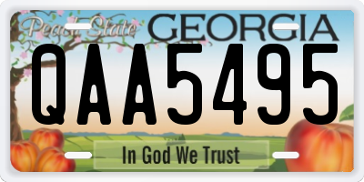 GA license plate QAA5495