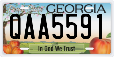 GA license plate QAA5591