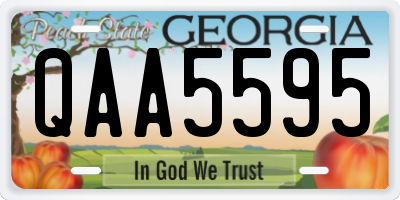 GA license plate QAA5595