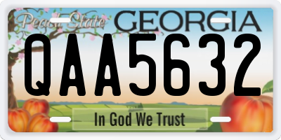 GA license plate QAA5632