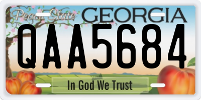 GA license plate QAA5684