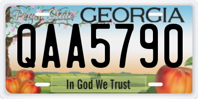 GA license plate QAA5790